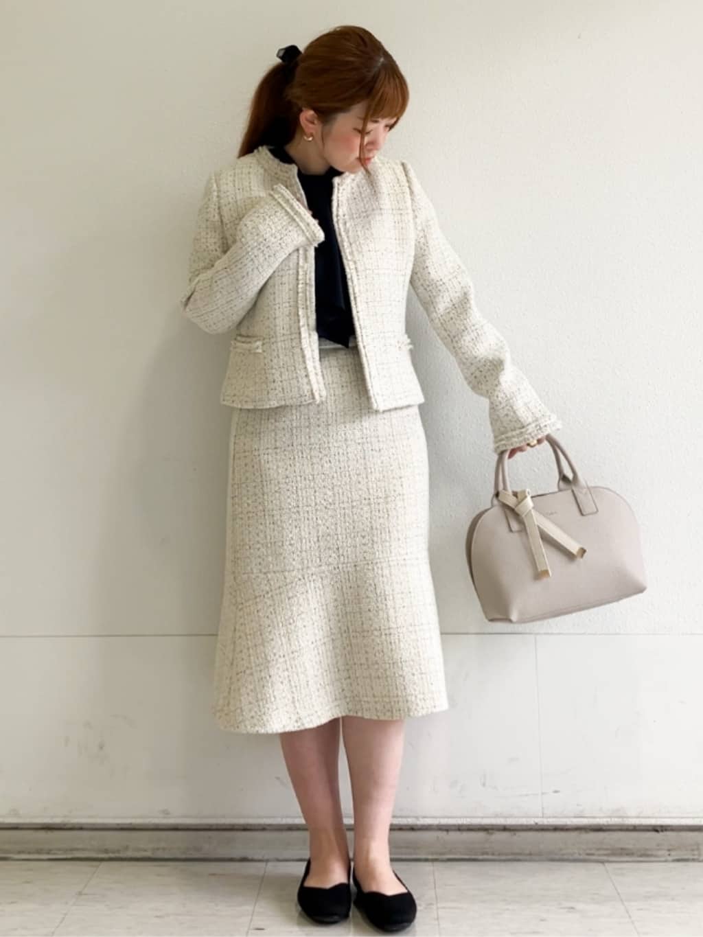 MIPPOさんの「index｜ボウタイタックブラウス【洗濯機OK／防シワ】《XS～3L》」を使ったコーディネート