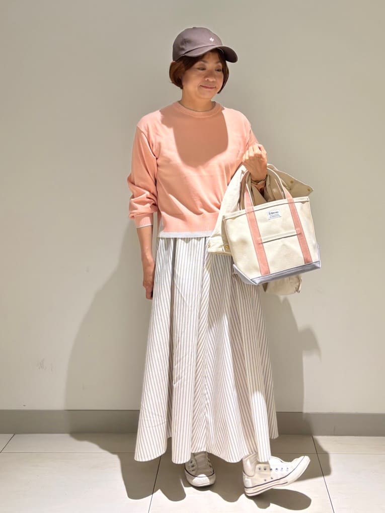 Haruさんの「Dessin｜【洗える】バイカラーデザインニット」を使ったコーディネート