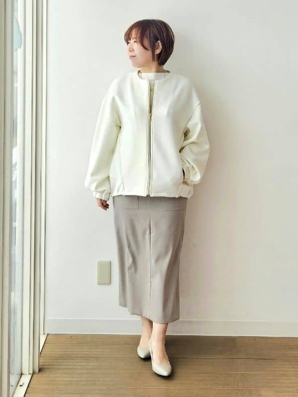 やじまさんの「UNTITLED｜◆【ゆったり/洗える】クロップドニットプルオーバー」を使ったコーディネート