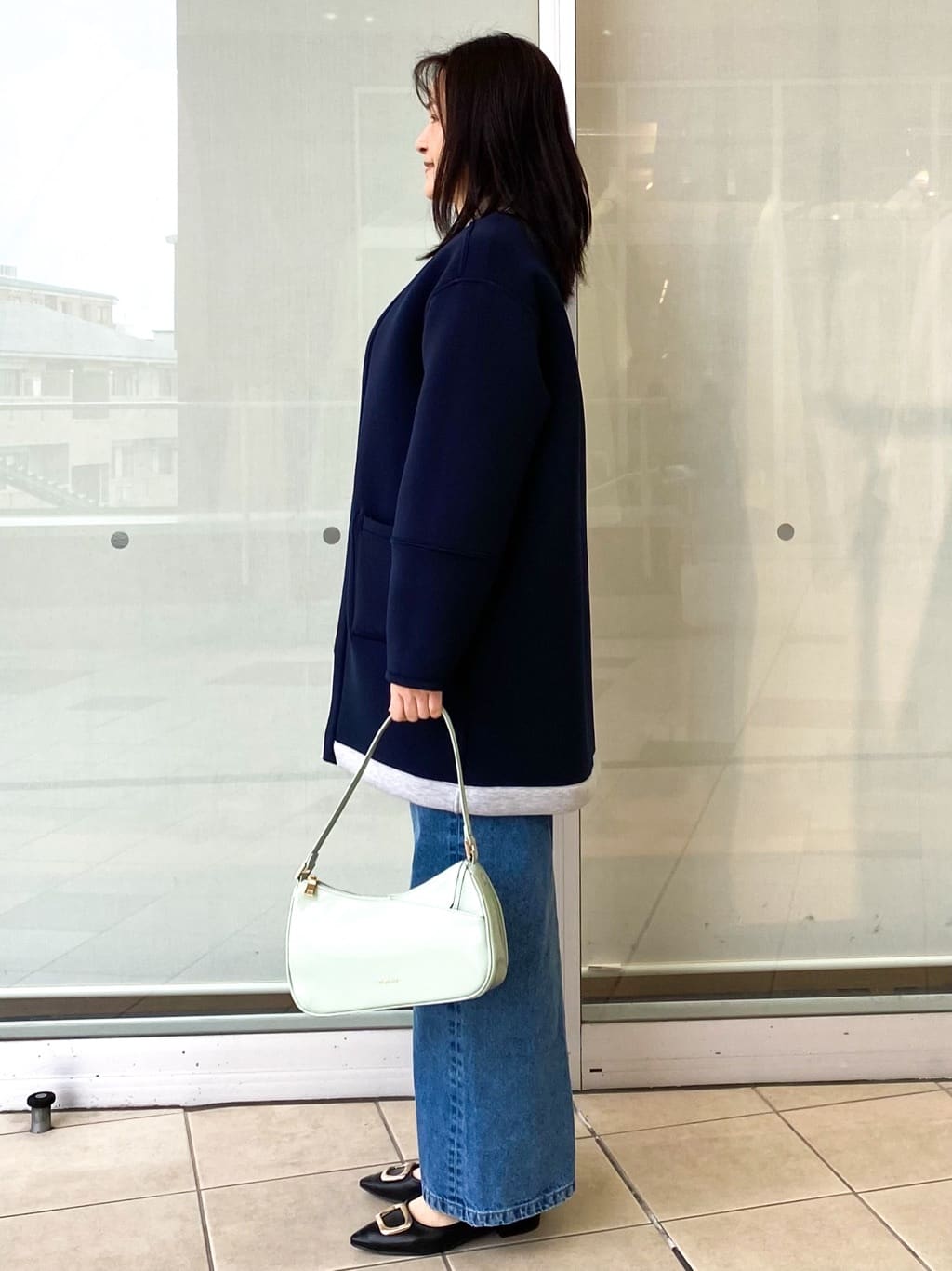 Jeanさんの「OPAQUE.CLIP｜リバーシブル配色ノーカラーコート【洗濯機OK】」を使ったコーディネート