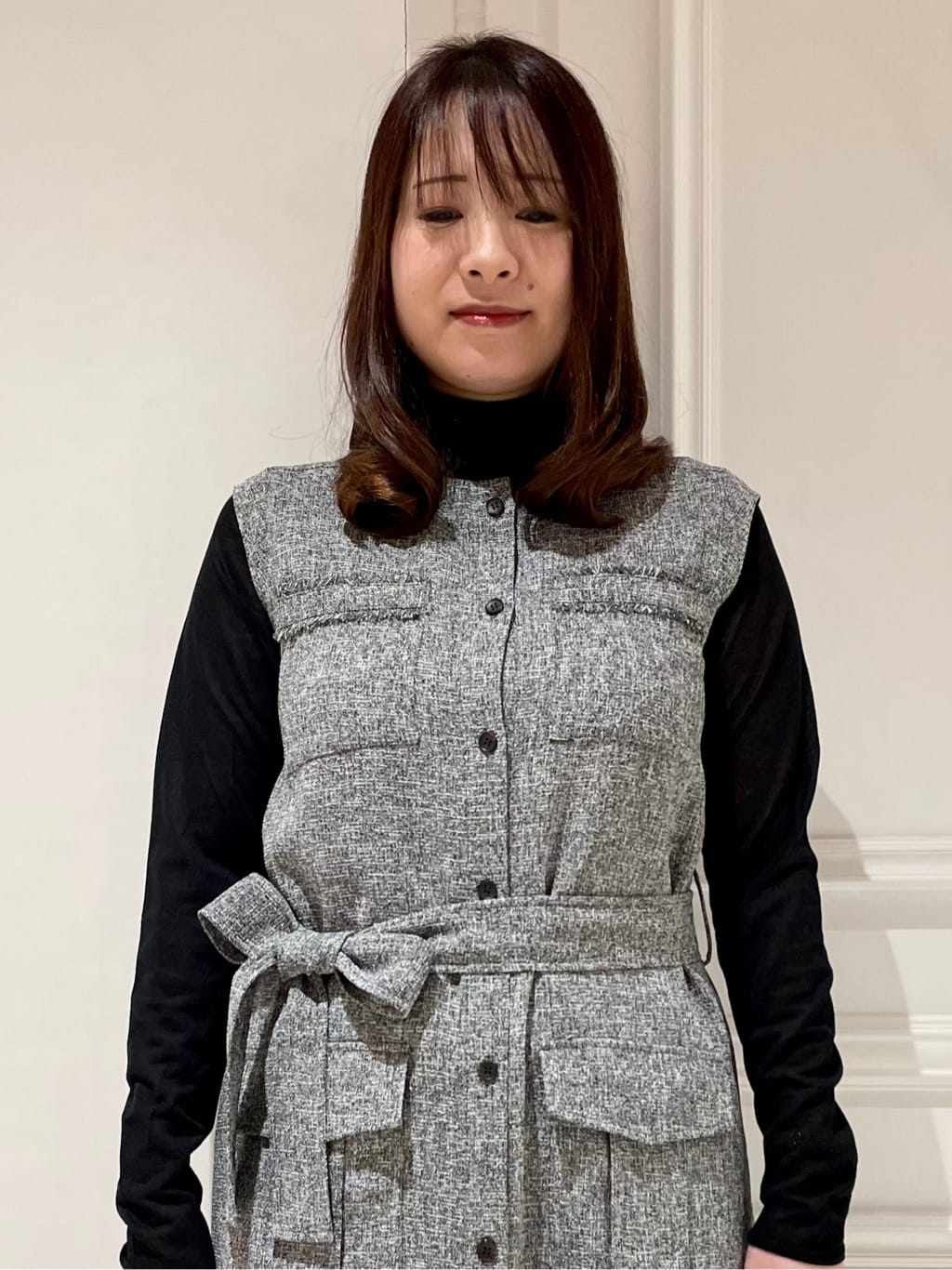 minowaさんの「DRESSTERIOR｜【シアー素材】シアータートルトップス」を使ったコーディネート