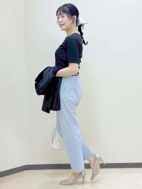  beni_gingerさんの「Reflect｜【インナーにおすすめ◎】クルーネックストレッチリブトップス」を使ったコーディネート