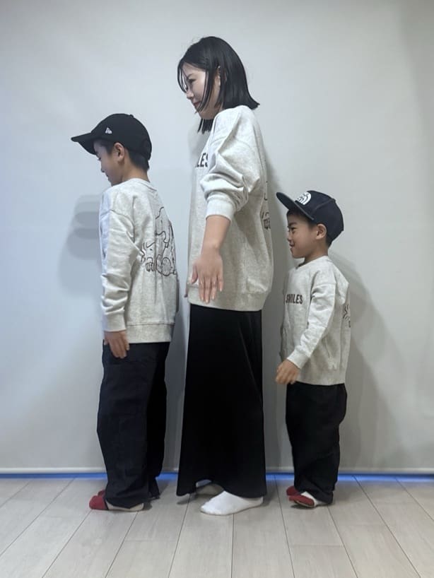 chさんの「THE SHOP TK｜PEANUTS ／ ピーナッツ スヌーピー ミニ裏毛スウェット」を使ったコーディネート
