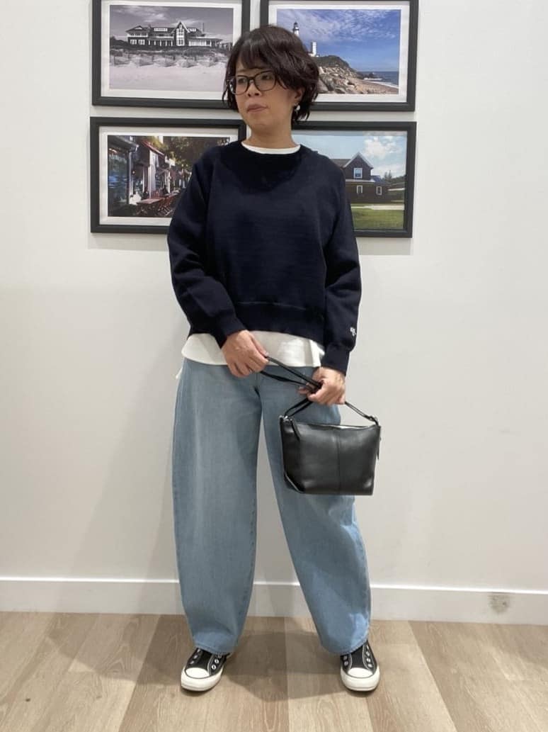 Naoさんの「Dessin｜【洗える】スウェットライクニット」を使ったコーディネート