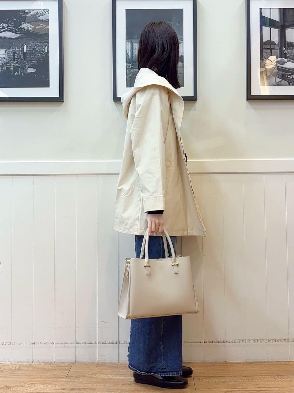 えぬさんの「SHOO･LA･RUE｜【SHOO・LA・RUE DENIM/S-LL】体型カバーにも バギーデニムワイドパンツ」を使ったコーディネート