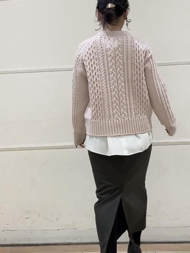 watanabeさんの「UNTITLED｜【洗える】スポンディッシュ ケーブル柄ニット」を使ったコーディネート