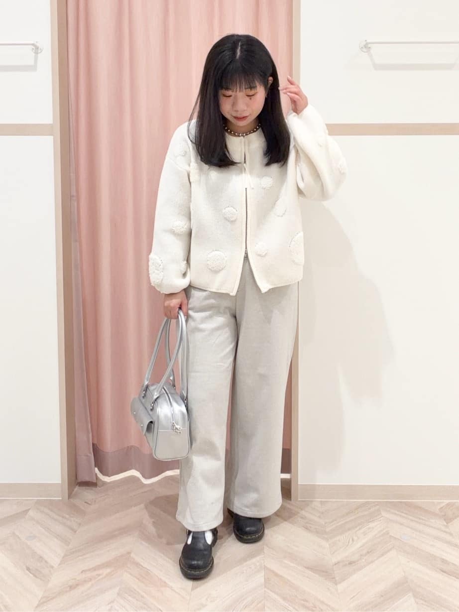 まちゃんなちゃんさんの「SHOO･LA･RUE｜【選べる4柄】ダブルZIPで着こなし色々 柄カーディガン」を使ったコーディネート
