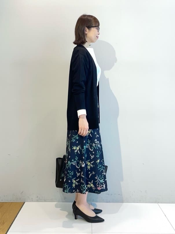 murayamaさんの「INDIVI｜【洗える／上品】きれいめ着流しカーディガンニット」を使ったコーディネート