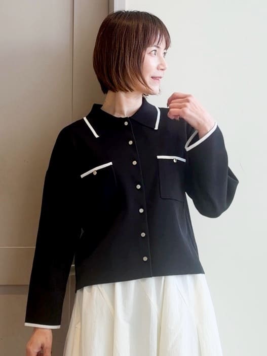 yamakoさんの「grove｜高評価！一枚でも羽織でも、大人のTOPS風カーディガン」を使ったコーディネート