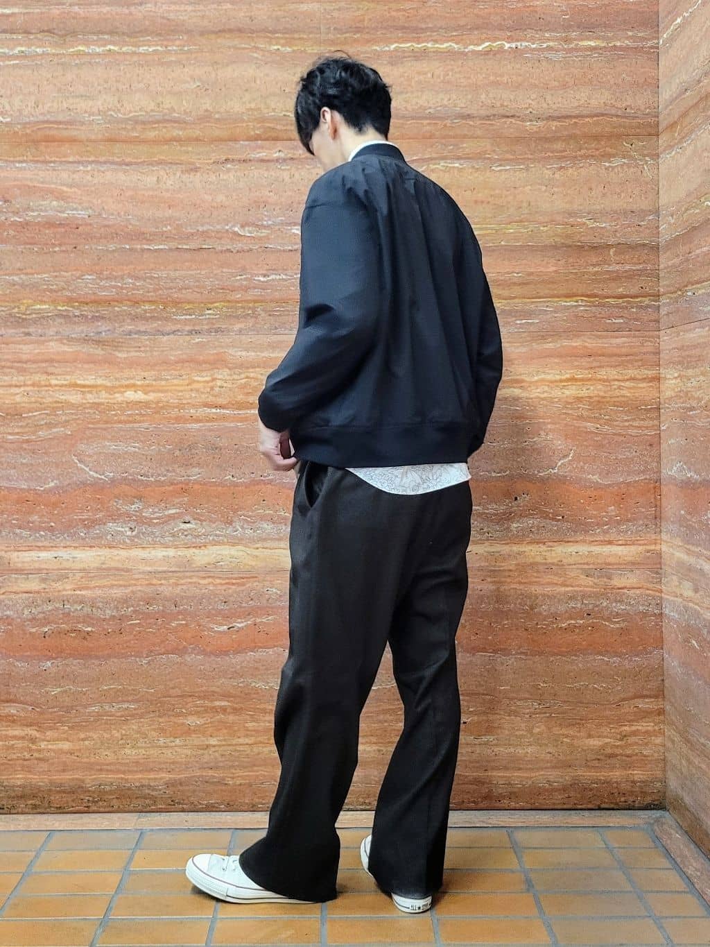 piroyaさんの「TAKEO KIKUCHI｜【BOWLER HAT LABEL】撥水 MA－1ブルゾン」を使ったコーディネート