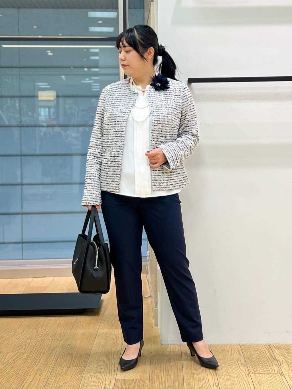 shimaさんの「INDIVI｜【撥水／UVケア／2WAY】超軽量ライナー付ライトトレンチコート」を使ったコーディネート