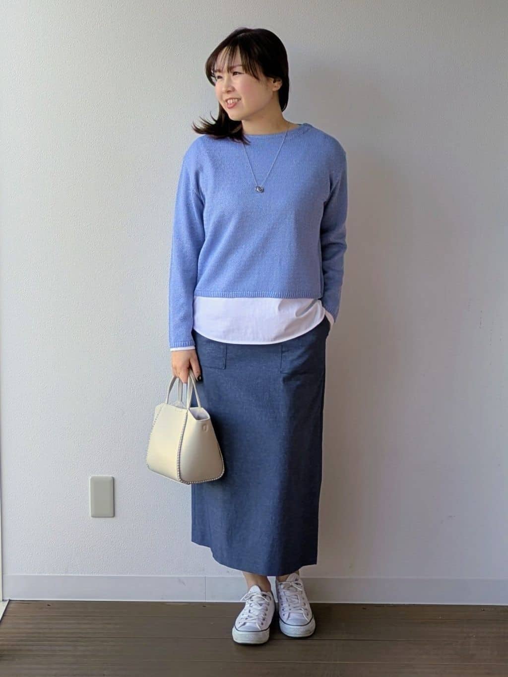 なみきさんの「UNTITLED｜◆【洗える/光沢感】ファンシーヤーンニット」を使ったコーディネート