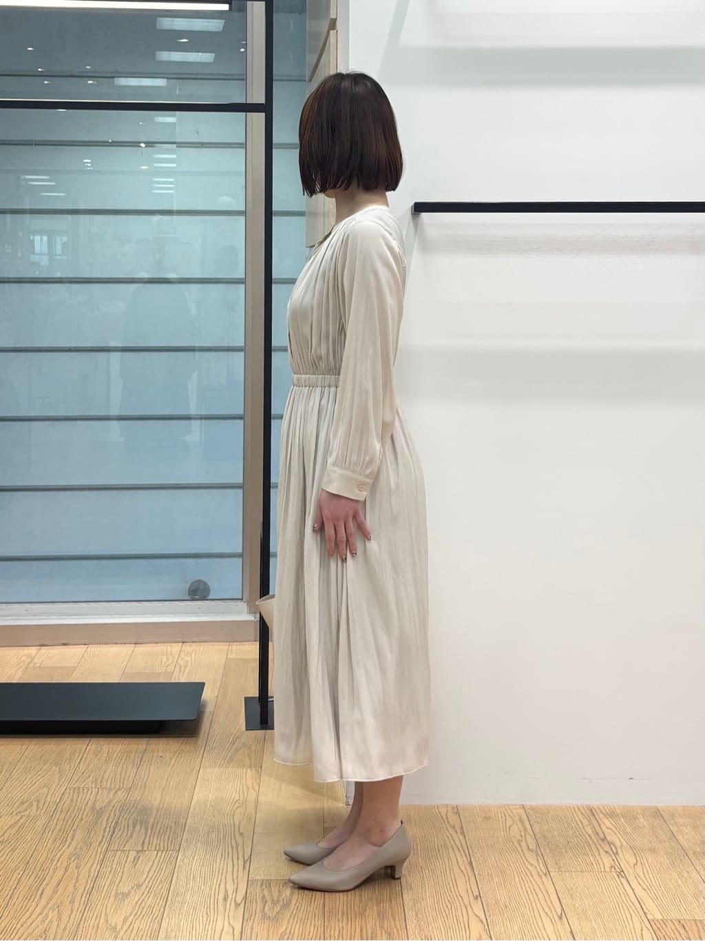 asamiさんの「INDIVI｜【洗える】ギャザーフレアワンピース」を使ったコーディネート