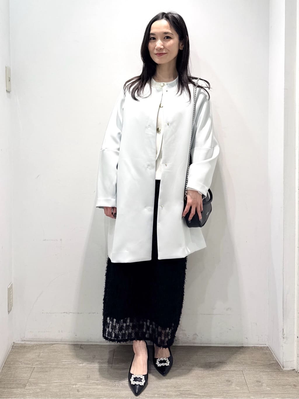 yuicciさんの「OPAQUE.CLIP｜フォルムスリーブミドルコート【洗濯機OK】」を使ったコーディネート