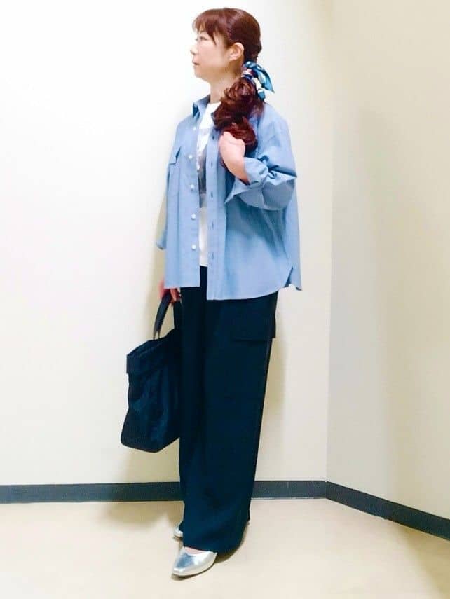 花さんの「Reflect｜ストレートワイドカーゴパンツ」を使ったコーディネート