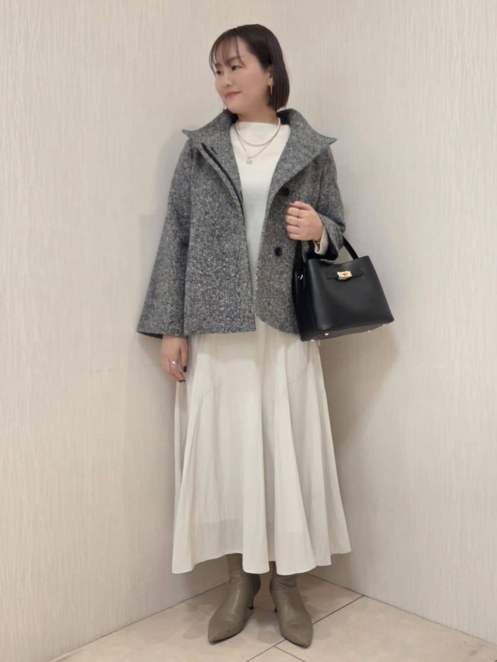 naokoさんの「UNTITLED｜【洗える】モックネックミラノリブニット」を使ったコーディネート