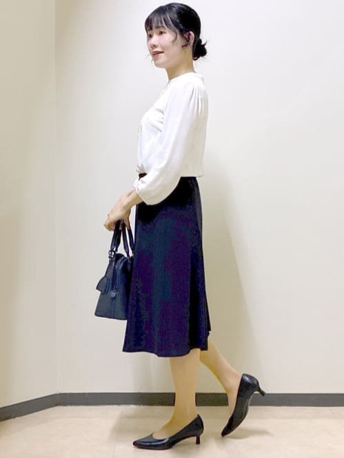  beni_gingerさんの「Reflect｜【SS-4Lサイズ】スタンドネックブラウス」を使ったコーディネート