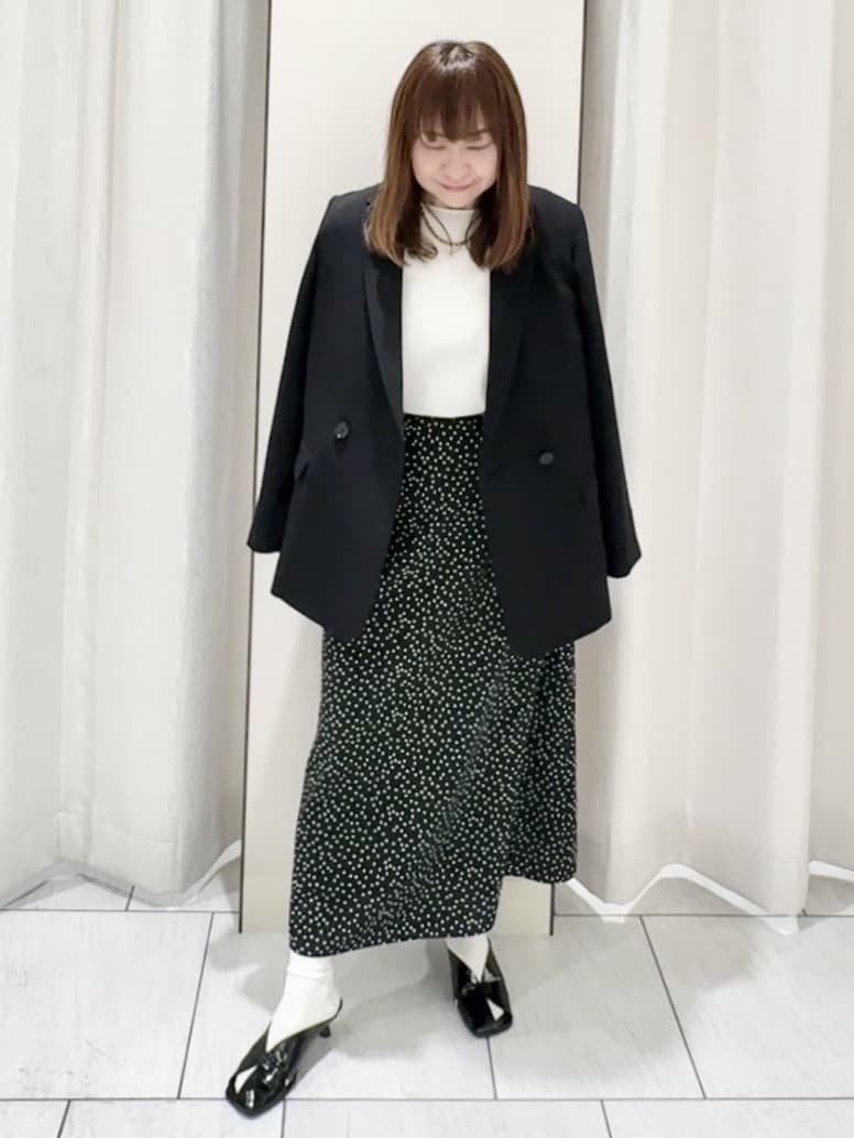 ʏᴜᴋɪᴋᴏさんの「UNTITLED｜◆【洗える/ストレッチ性】ダブルブレストジャケット」を使ったコーディネート