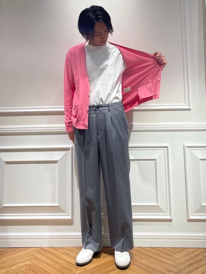 橋本さんの「DRESSTERIOR｜【ウォッシャブル】サイドゴア ワンタックワイドパンツ」を使ったコーディネート
