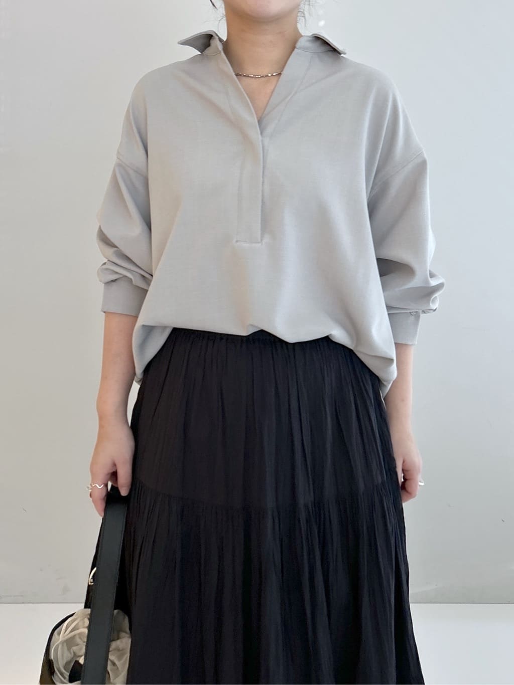 Hirokaさんの「Dessin｜【2点セット・洗える】メランジツイルセットアップ」を使ったコーディネート