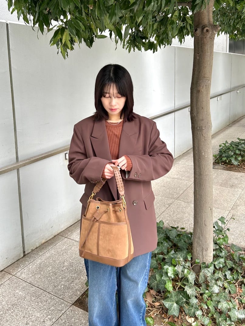 RINAさんの「OPAQUE.CLIP｜【es】ダブルブレストテーラードジャケット/セットアップ対応可【洗える】」を使ったコーディネート
