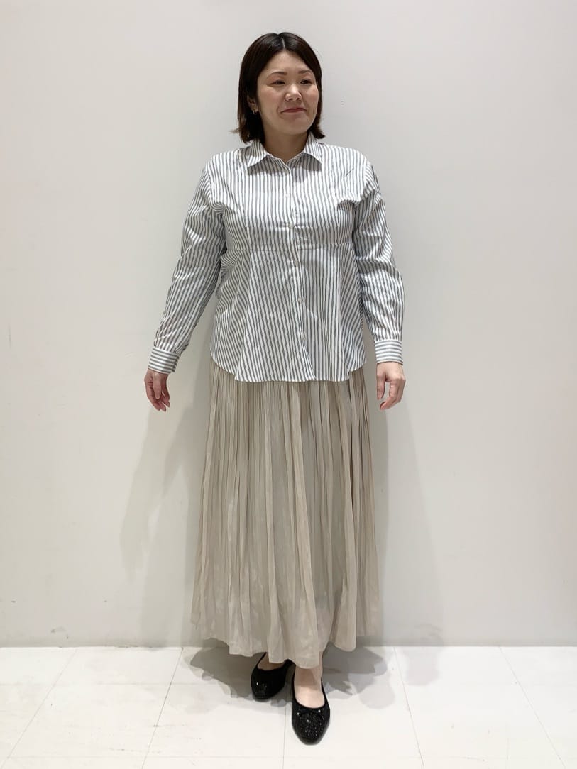 みいちゃんさんの「grove｜【マシンウォッシュ/防シワ】ダブルテーラードジャケット【着回しカセット】」を使ったコーディネート