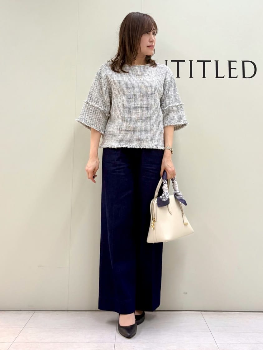 Sakaiさんの「UNTITLED｜◆【洗える】ツイードドルマンブラウス」を使ったコーディネート