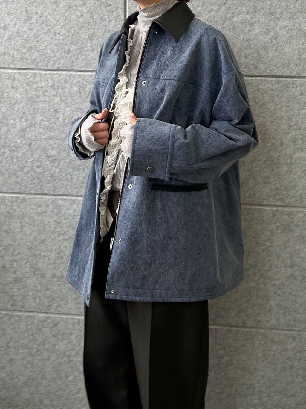 harunaさんの「CODE A｜【Re】fluffy lace blouse」を使ったコーディネート