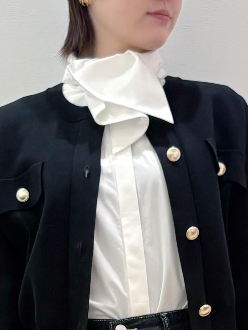 RINさんの「OPAQUE.CLIP｜《通勤対応》ボウタイシャツブラウス【洗濯機OK】」を使ったコーディネート