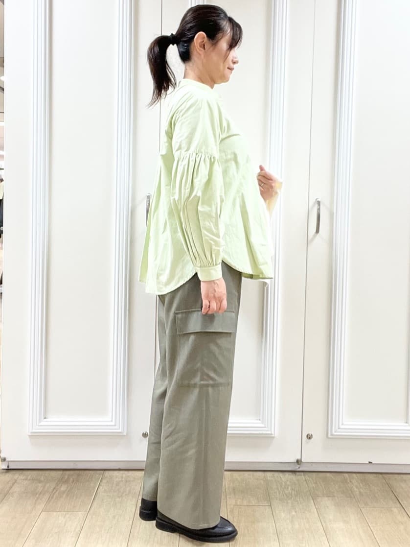 KAOさんの「Reflect｜【レイヤードにおすすめ◎】バンドカラーボリュームスリーブシャツ」を使ったコーディネート