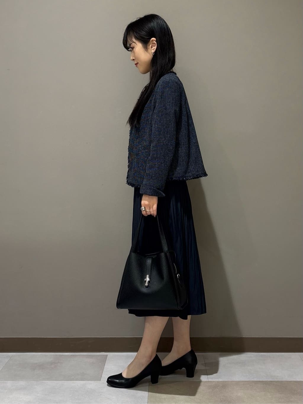 KEIKOさんの「INDIVI｜【洗える】ギャザーフレアワンピース」を使ったコーディネート
