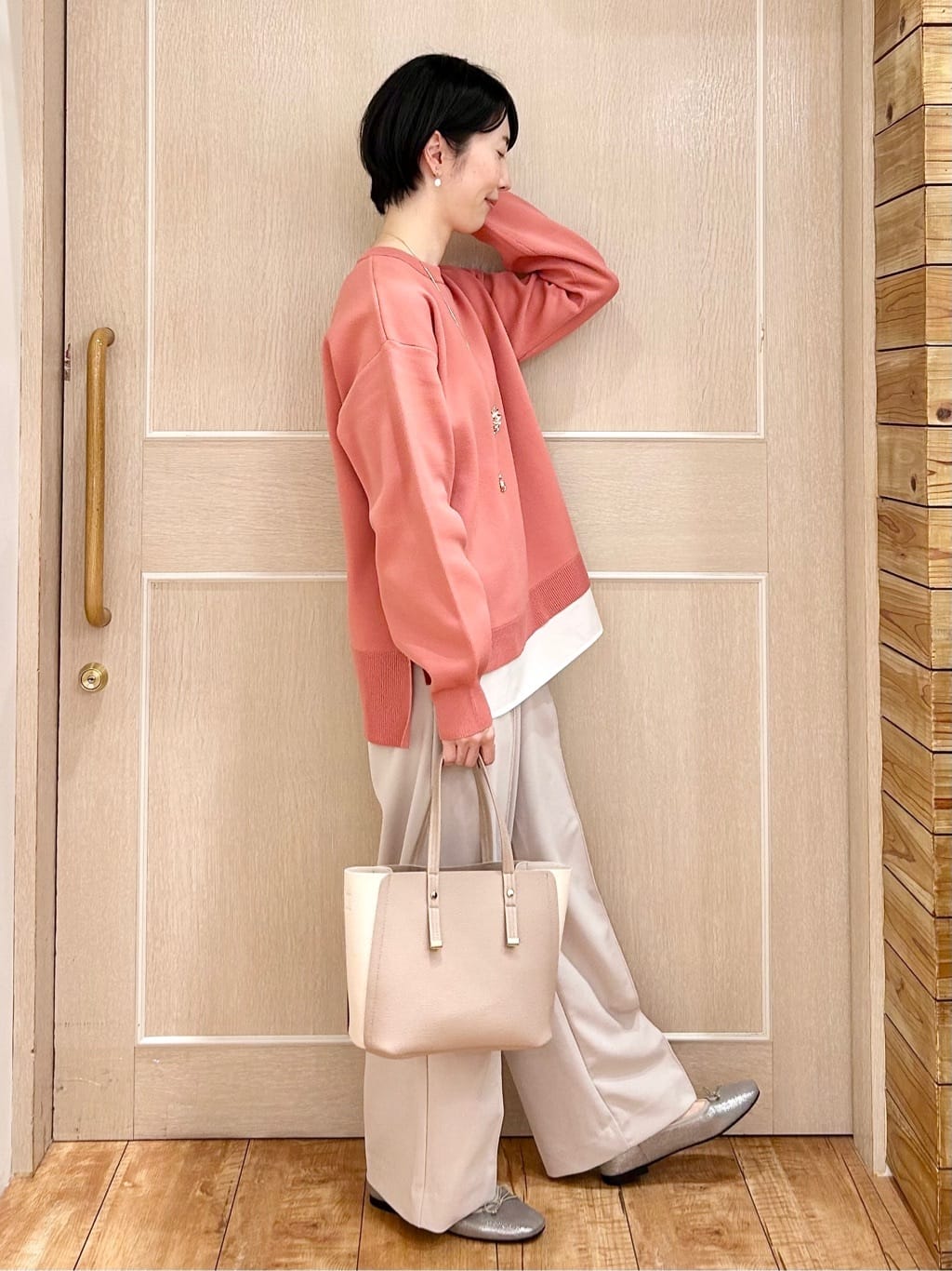 ちぐささんの「SHOO･LA･RUE｜【ふかふか】フェミニンにもカジュアルにも合わせやすい 大人のバレエシューズ」を使ったコーディネート