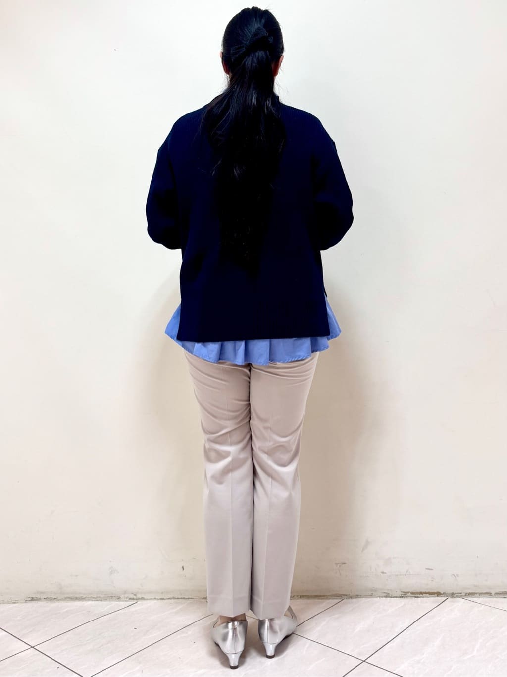 rincoさんの「Reflect｜【腰周りカバー／長め丈】モックネックニットプルオーバー」を使ったコーディネート