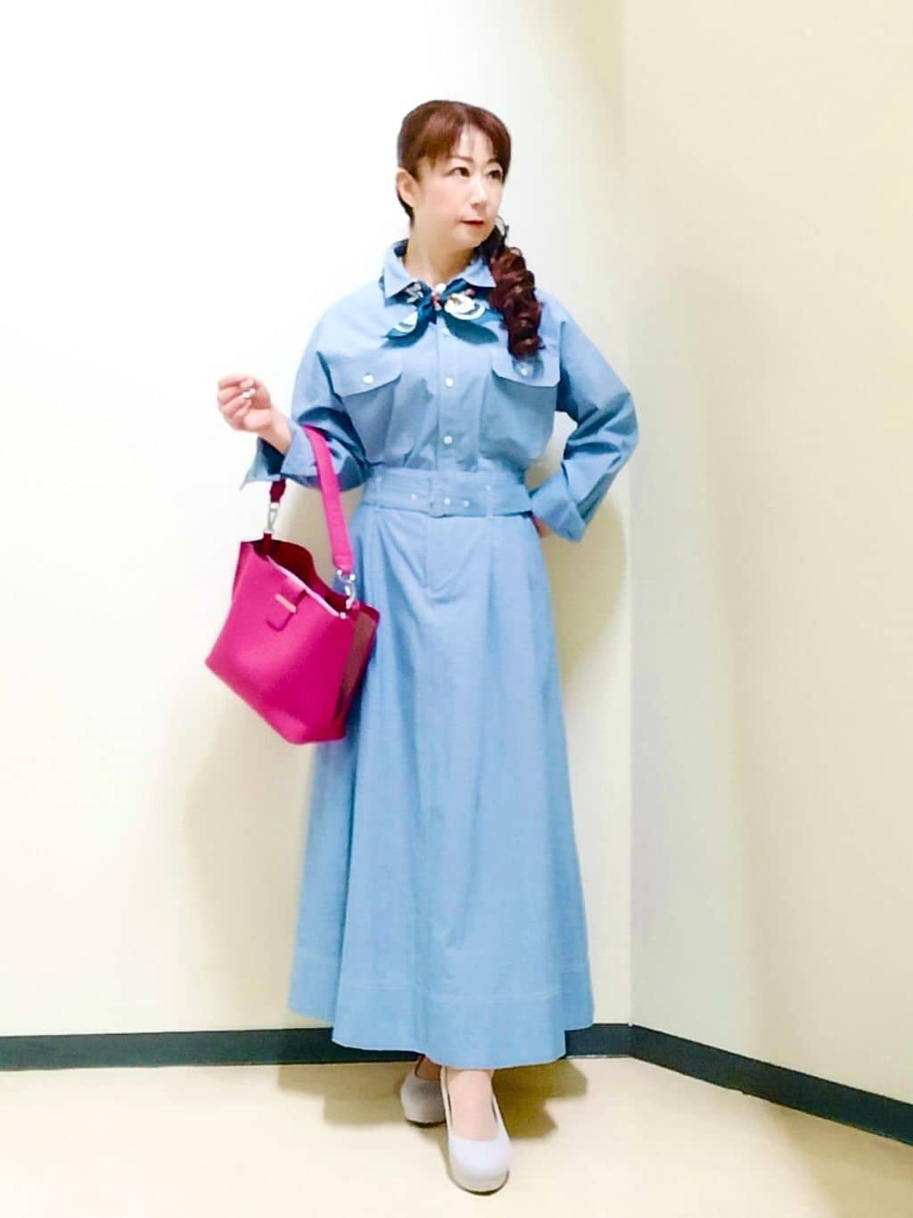 花さんの「Reflect｜【羽織にも◎】ダンガリーシャツ」を使ったコーディネート