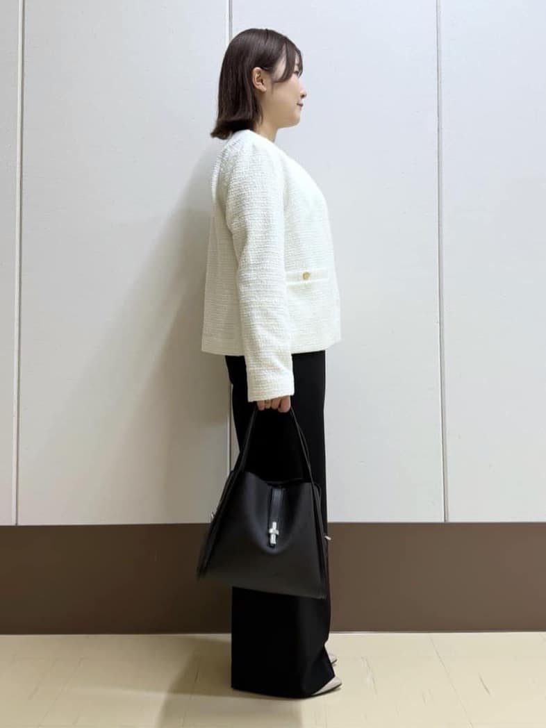 Rikoさんの「INDIVI｜【洗える／透けにくい】ダイヤ柄プリントブラウス」を使ったコーディネート