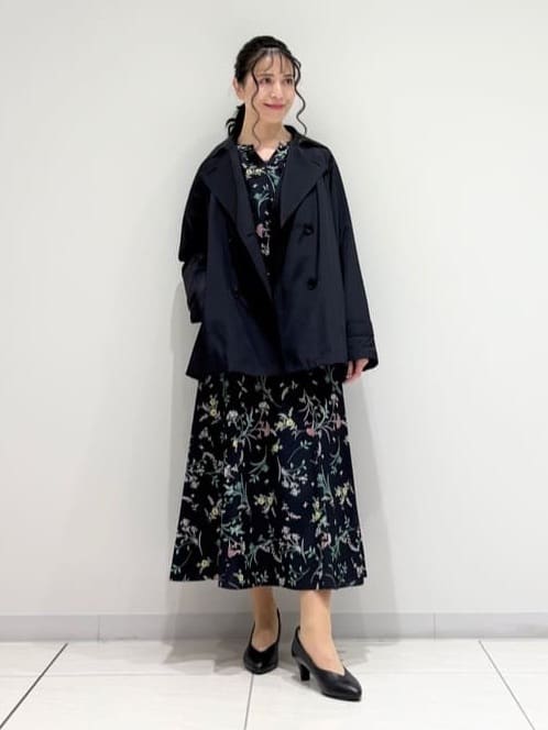 kayoさんの「INDIVI｜【撥水／UVケア／2WAY】超軽量ライナー付ライトトレンチコート」を使ったコーディネート