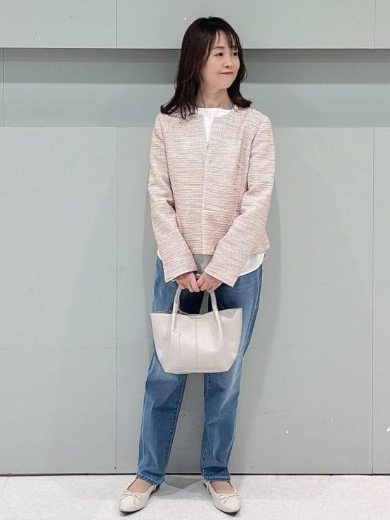 makiさんの「UNTITLED｜【洗える/レイヤードTシャツ】ラウンドテールジャージプルオーバー」を使ったコーディネート