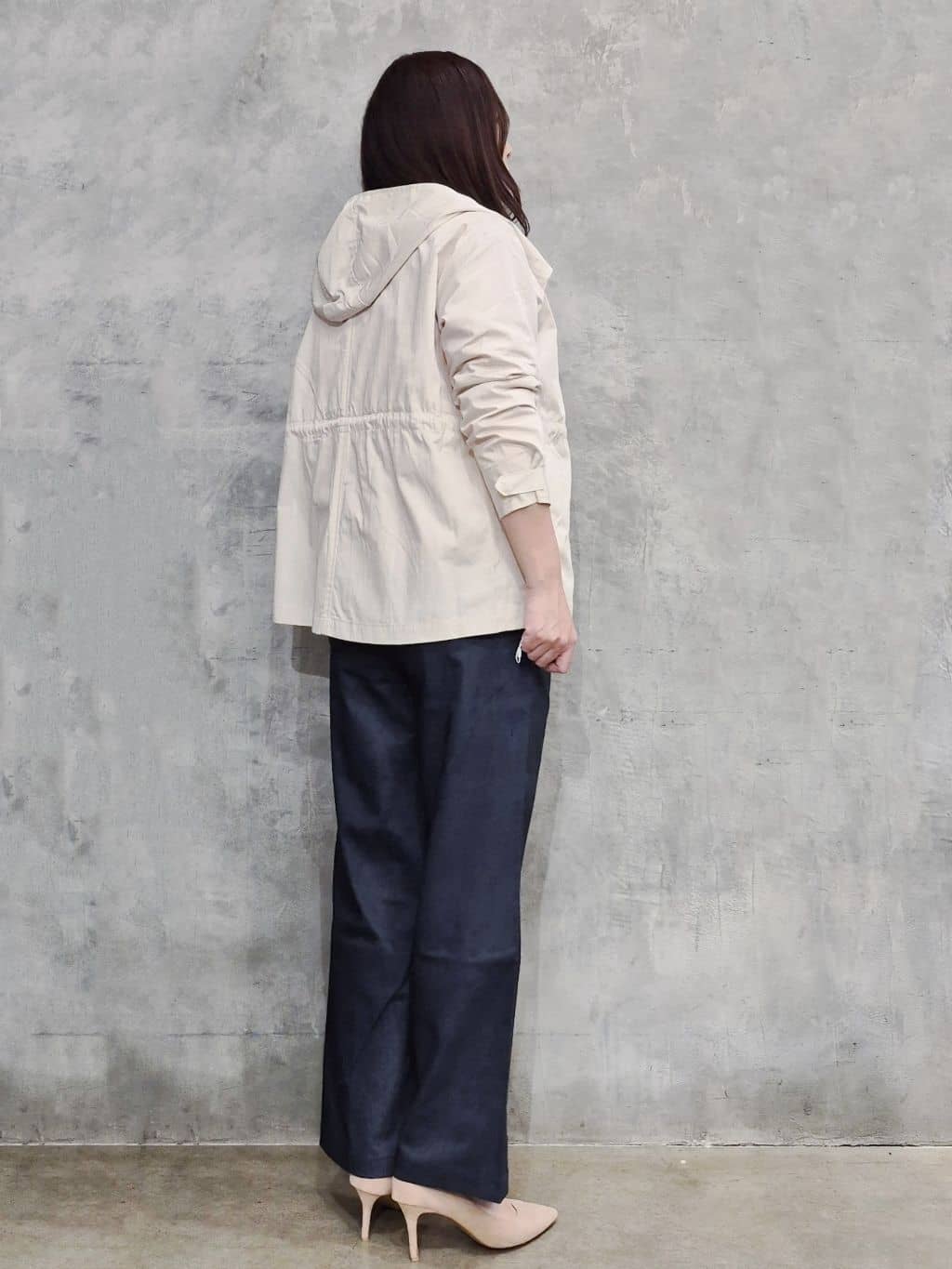 ひさえさんの「THE SHOP TK｜【ウエスト調節可能ですっきり見え】フーデットブルゾン/洗える」を使ったコーディネート