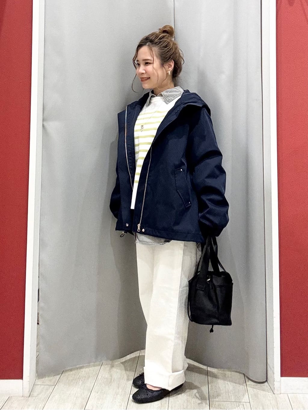 shioさんの「SHOO･LA･RUE｜楽にきちんと見られたい　大人カジュアルボーダーニット」を使ったコーディネート