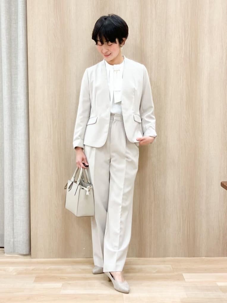Keiさんの「grove｜【マシンウォッシュ／防シワ/SS-3L】ストレッチワイドパンツ」を使ったコーディネート