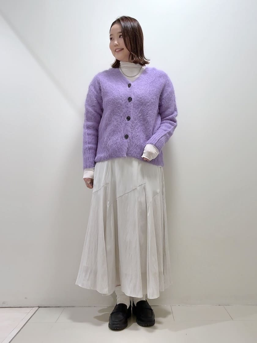 YUIさんの「UNTITLED｜【ゆったり】アルパカ混シャギー カーディガン」を使ったコーディネート