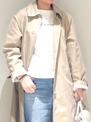 Liriさんの「Dessin｜【洗える】ラグラン切り替えミニロゴカットソー」を使ったコーディネート