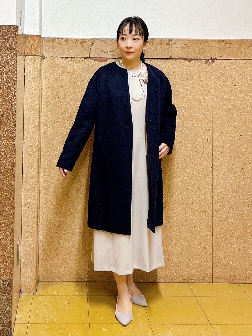 hattoriさんの「INDIVI｜【追加6/日本製】2連フェイクパールネックレス」を使ったコーディネート