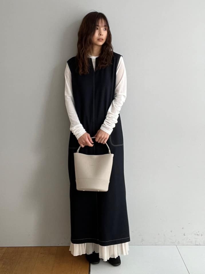 misaさんの「DRESSTERIOR｜【セットアップ可/UVカット/接触冷感/吸水速乾】ウォッシャブル Iラインワンピース」を使ったコーディネート