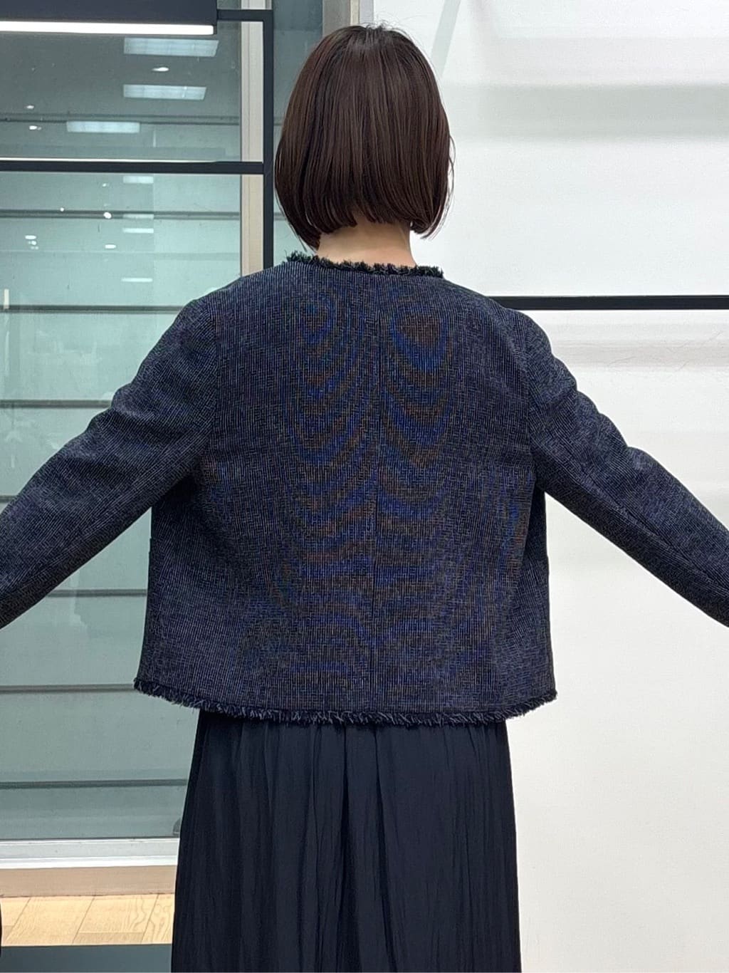 asamiさんの「INDIVI｜【軽量／SETUP可能】ストレッチツイードジャケット」を使ったコーディネート