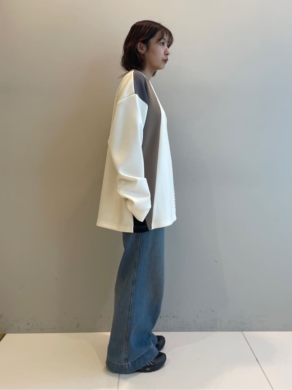 abeさんの「tk.TAKEO KIKUCHI｜ダイヤゴナルブランケットカットソー」を使ったコーディネート