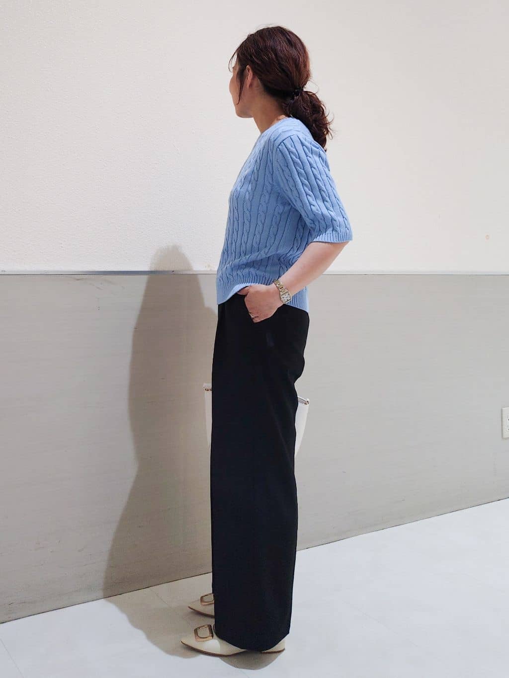 maruさんの「THE SHOP TK｜【通勤にもカジュアルにも】CAVIAN ジレ/セットアップ可」を使ったコーディネート