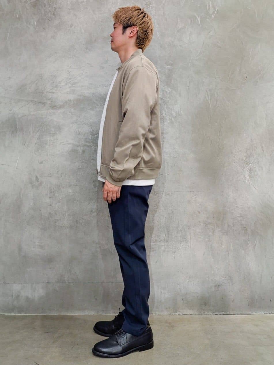 daiさんの「THE SHOP TK｜FLEX LINE ストレッチリブブルゾン　ストレッチ/防シワ/マシンウォッシャブル/セットアップ可」を使ったコーディネート