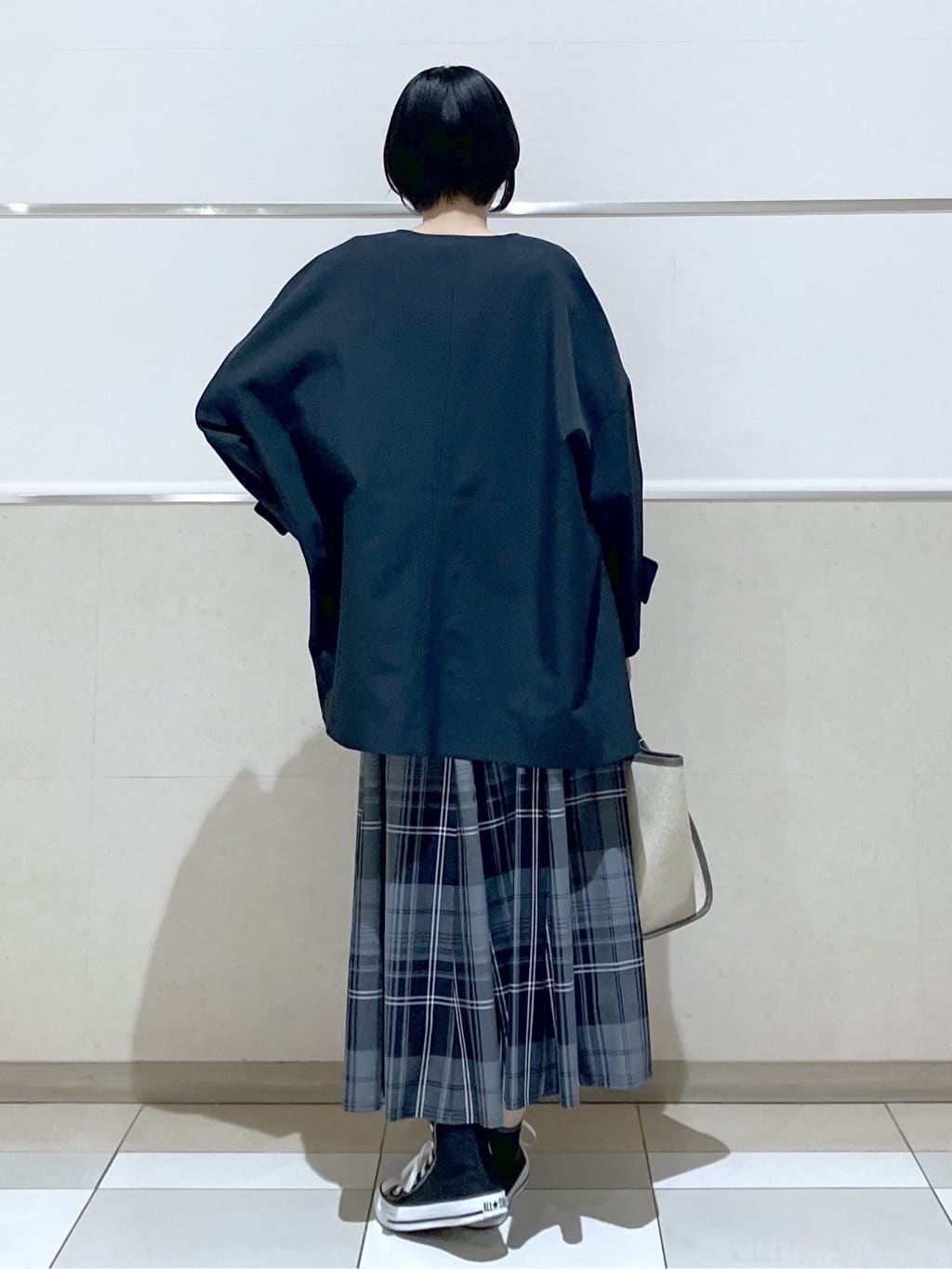 eriko さんの「Dessin｜【花粉ガード/撥水加工/洗える】クルーネックスプリングコート」を使ったコーディネート