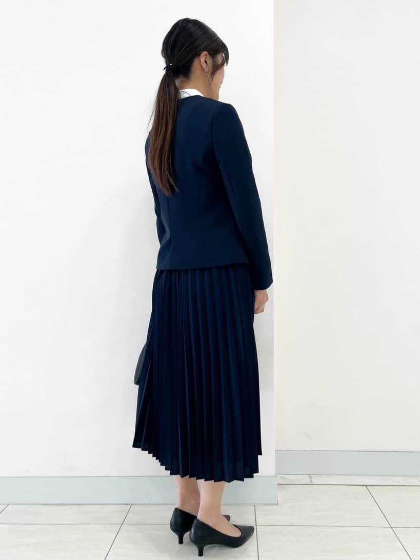なおさんの「index｜《通勤／セットアップ対応》 パイピングVネックジャケット【洗濯機OK】」を使ったコーディネート